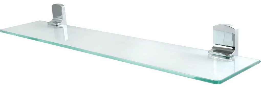 Spirella Nástenná sklenená polička Taku 60 cm, lesklá nehrdz. oceľ