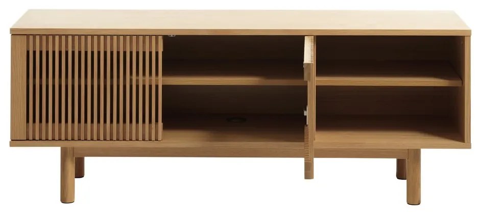 TV stolík v dekore duba v prírodnej farbe 143x55 cm Tiber – Unique Furniture