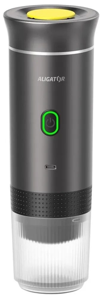 Aligator ACM002 - Prenosný nabíjací kávovar PortaCaffé 3 v 1 72W/7500 mAh sivá
