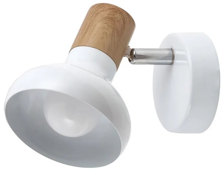 Rabalux HOLLY nástenné bodové svietidlo max. 1x40W | E14 | IP20 - biela, svetlé drevo