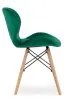 Set 4 zamatových kresiel LAGO - zelené