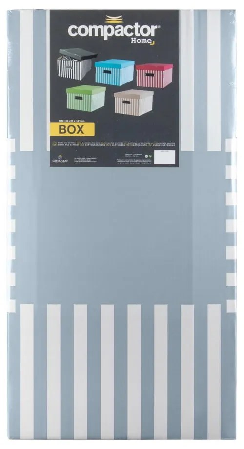 Kartónové úložné boxy v súprave 2 ks s vekom Stripes – Compactor