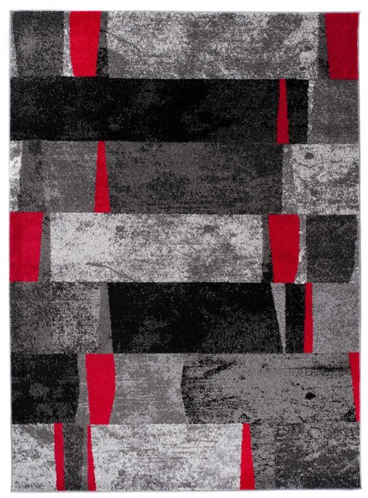Kusový koberec Ringo sivočervený 80x150cm