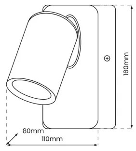 Nástenné bodové svietidlo ANDY 1xGU10/8W/230V biela/zlatá