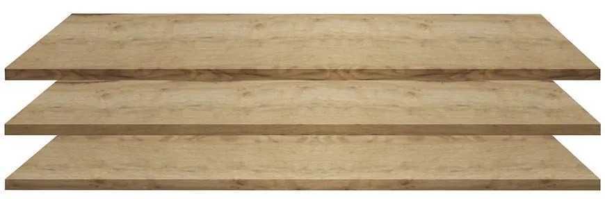 Police 3 ks do skriňa Retro 200 kraft zlatý