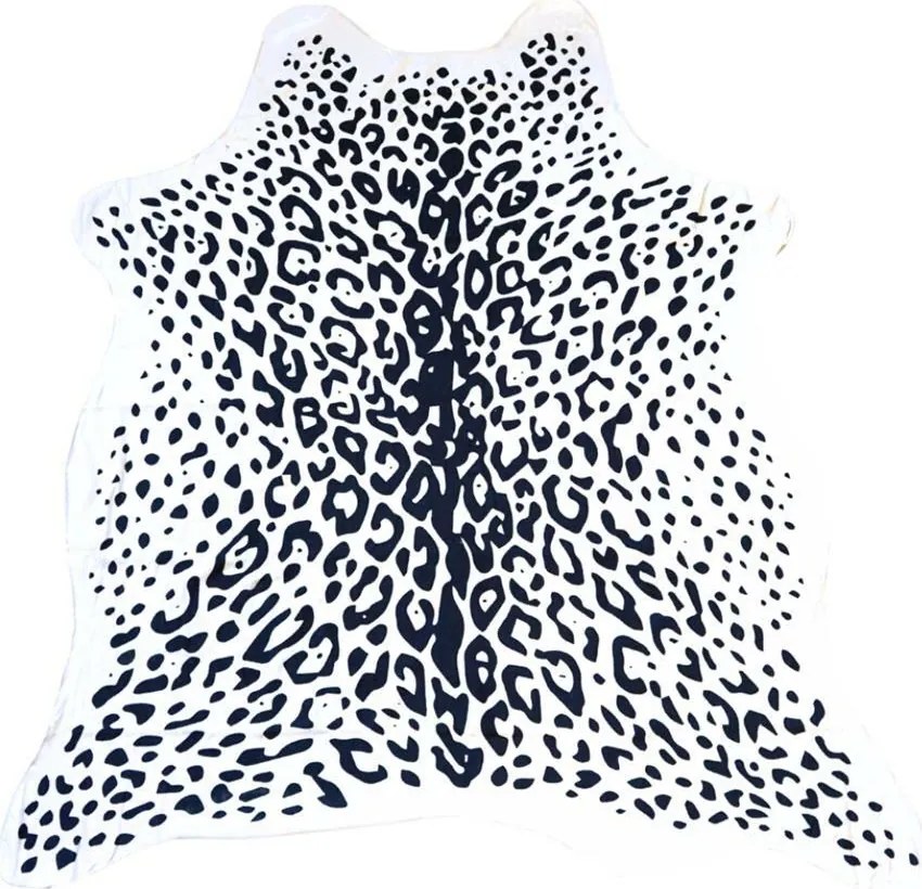 Osuška LEOPARD, čiernobiela 146 x 150 cm, 100% polyester