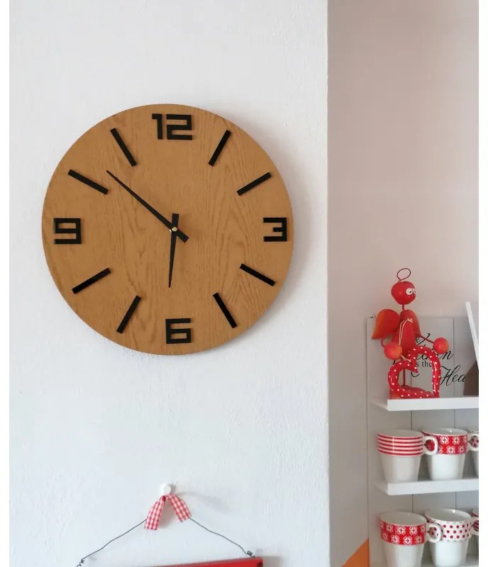 Nástenné hodiny ARRARA čísla čierne I SENTOP HDFK020 MDF