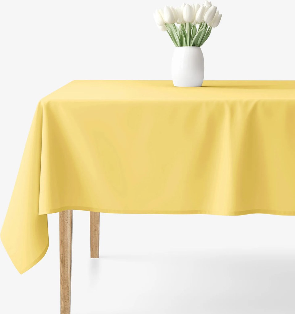 Goldea hranatý obrus 100% bavlnené plátno - žltý 120 x 180 cm