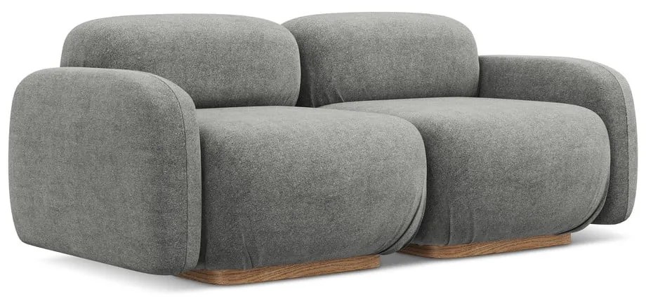 Sivá pohovka z textílie buklé 190 cm Ailani – Makamii