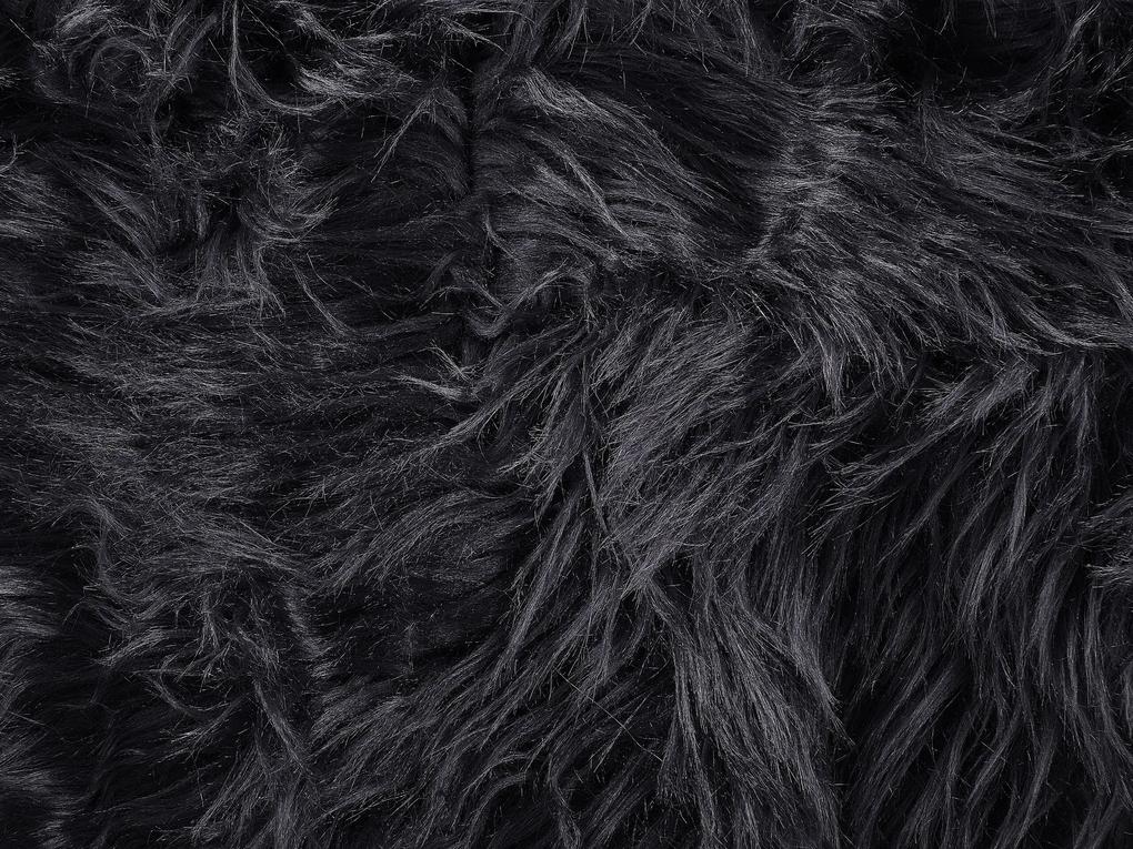 Prikrývka na posteľ 200 x 220 cm čierna DELICE Beliani