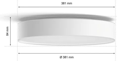 Philips - LED stmievateľné stropné svietidlo Hue ENRAVE M LED/19,2W/230V biele + DO