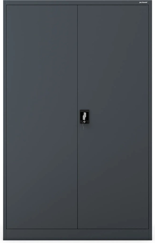 Kovová kancelárska skriňa antracitová JAN II D600 1150 x 1850 x 600 mm