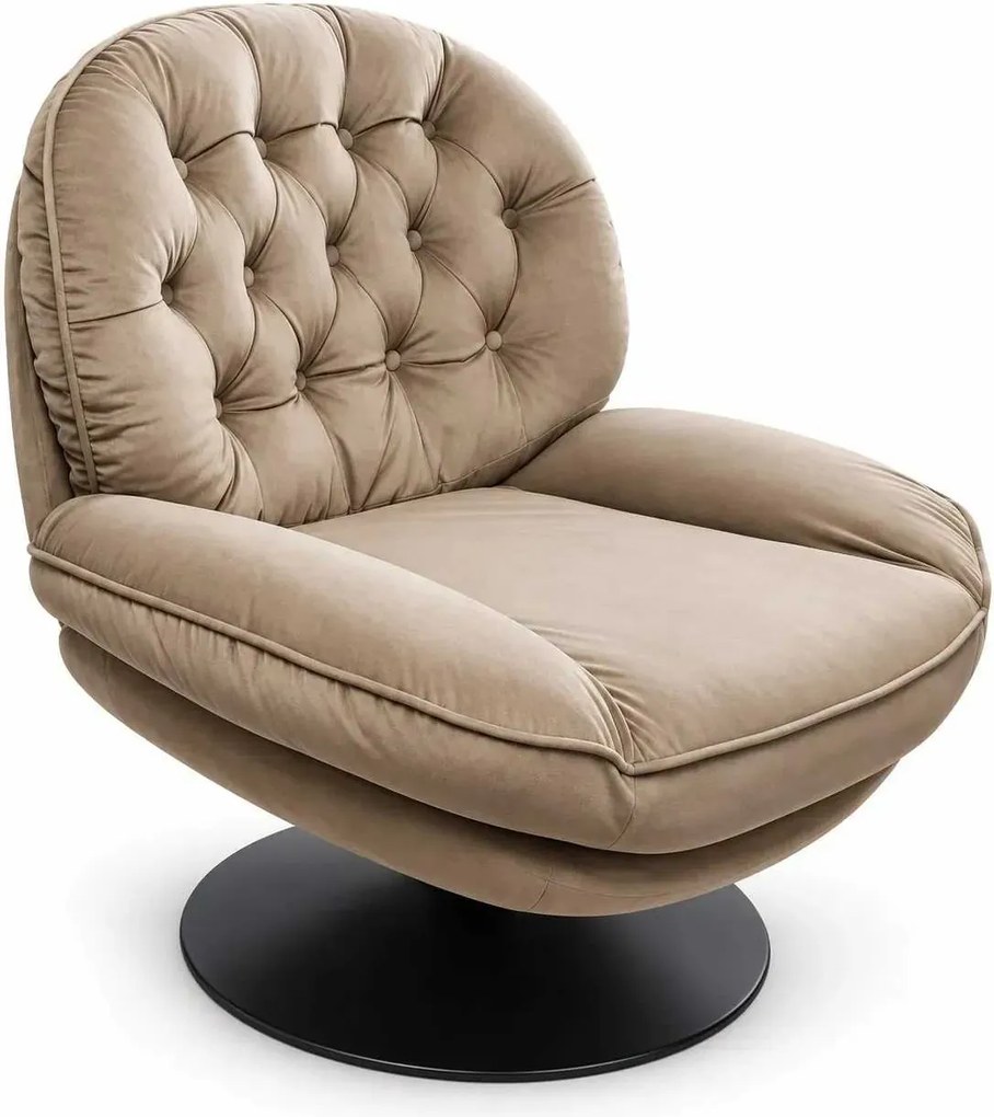 LuxuryForm DESIGN Relaxačné otočné kreslo LUNA - latte