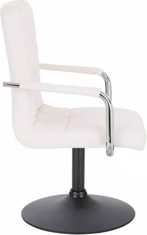 LuxuryForm DESIGN Stolička VERONA na čiernom tanieri - biela