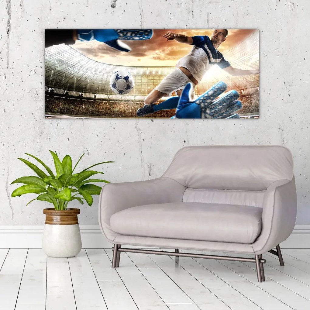 Obraz - Futbalista (120x50 cm)