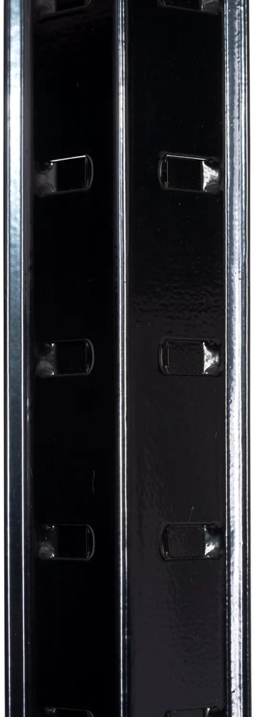 Kovový regál BestBerg BBMS-10B / 90 x 180 x 40 cm / 5 políc / čierna / hnedá