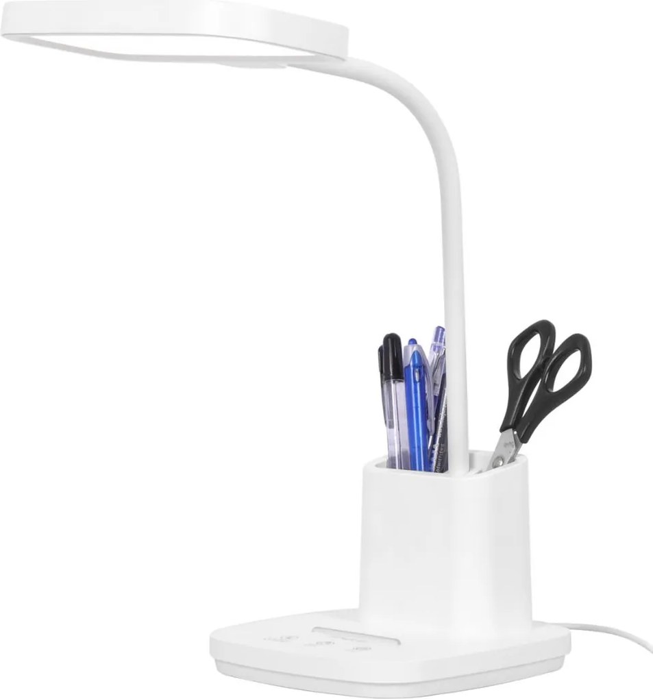 Stolná LED lampa so zásobníkom TOLA biela K-BL1301