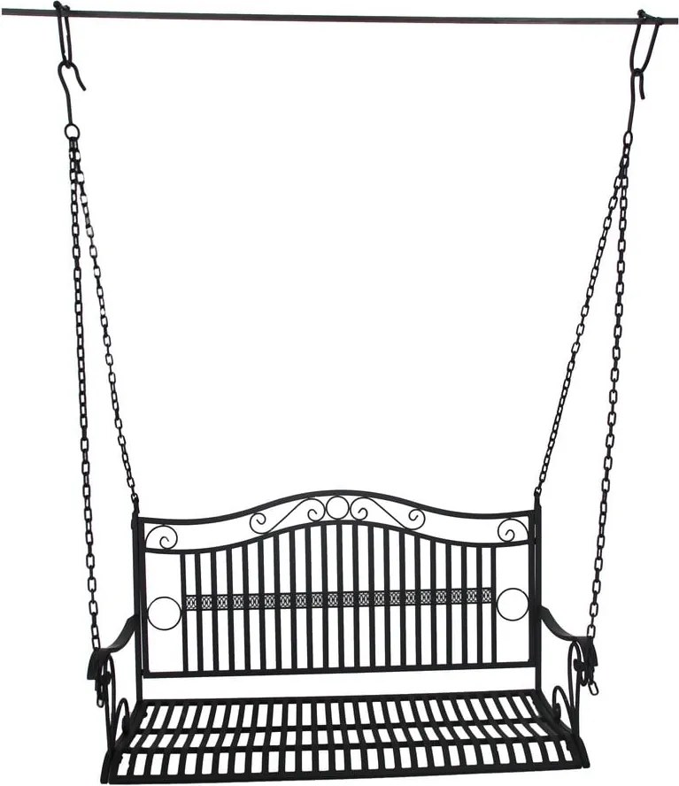 Čierna kovová záhradná hojdačka Cumbal – Garden Pleasure