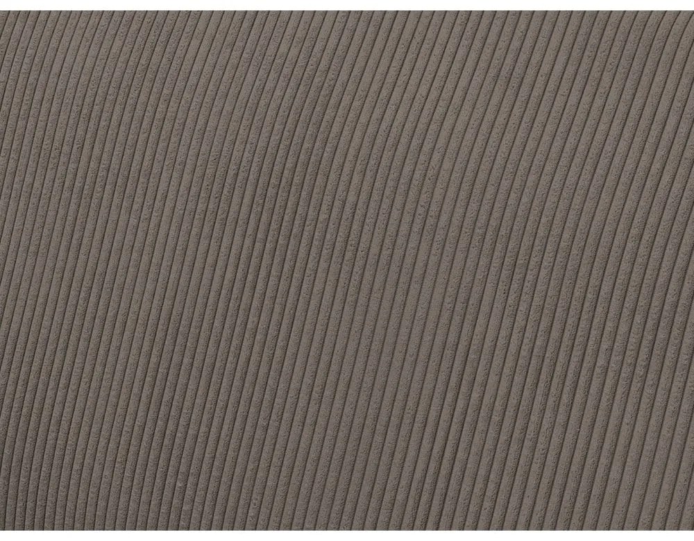 Taupe menčestrová rozkladacia/s úložným priestorom rohová pohovka Voltaire – Bobochic Paris