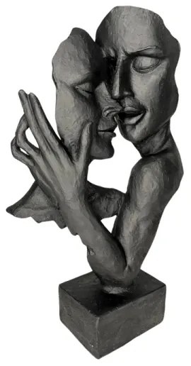 Stolová dekorácia 29x9x17 cm živica/čierna