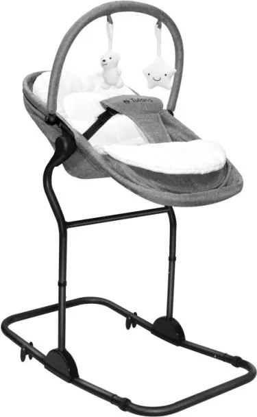 Detské hojdacie kreslo 4v1 Moon 35 sivé