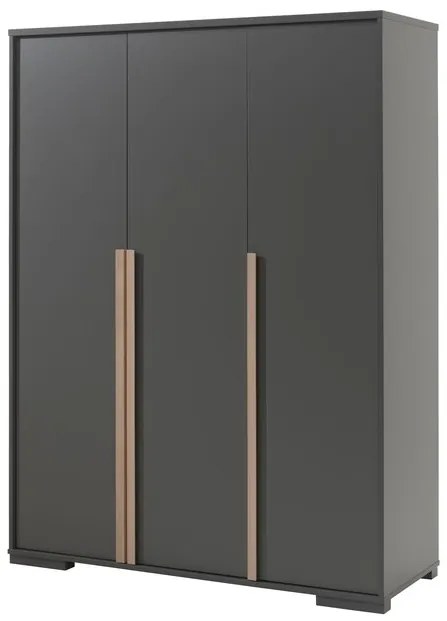 3-dverová šatníkova skriňa Molde antracit 145cm
