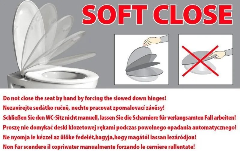 Aqualine DONA WC sedátko, Soft Close, biela FD121