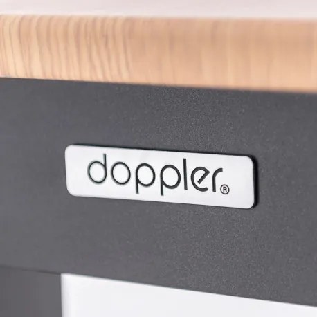 Doppler EXPERT WOOD antracit - záhradný rozkladací hliníkový stôl 150/210 x 90 x 75 cm