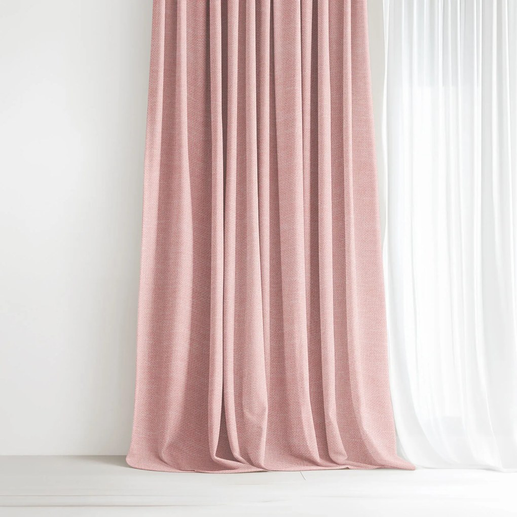 Goldea dekoračný záves peru - púdrovo ružový 140x135 cm