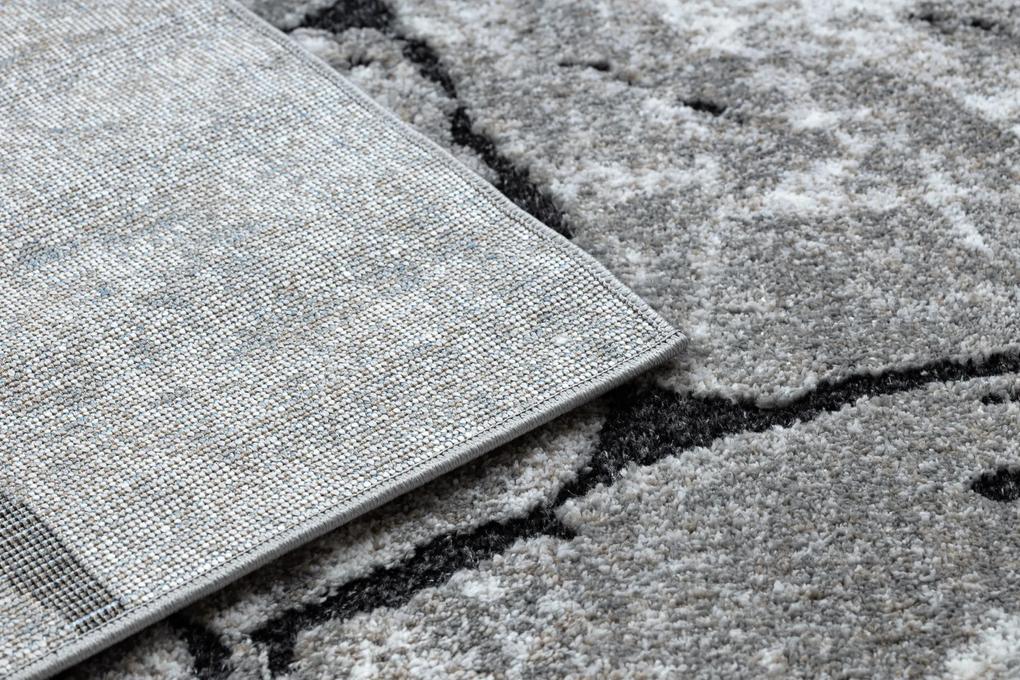 Moderný koberec COZY 8985 Brick Dlažba tehla, kameň - Štrukturálny,  dve vrstvy  rúna sivá