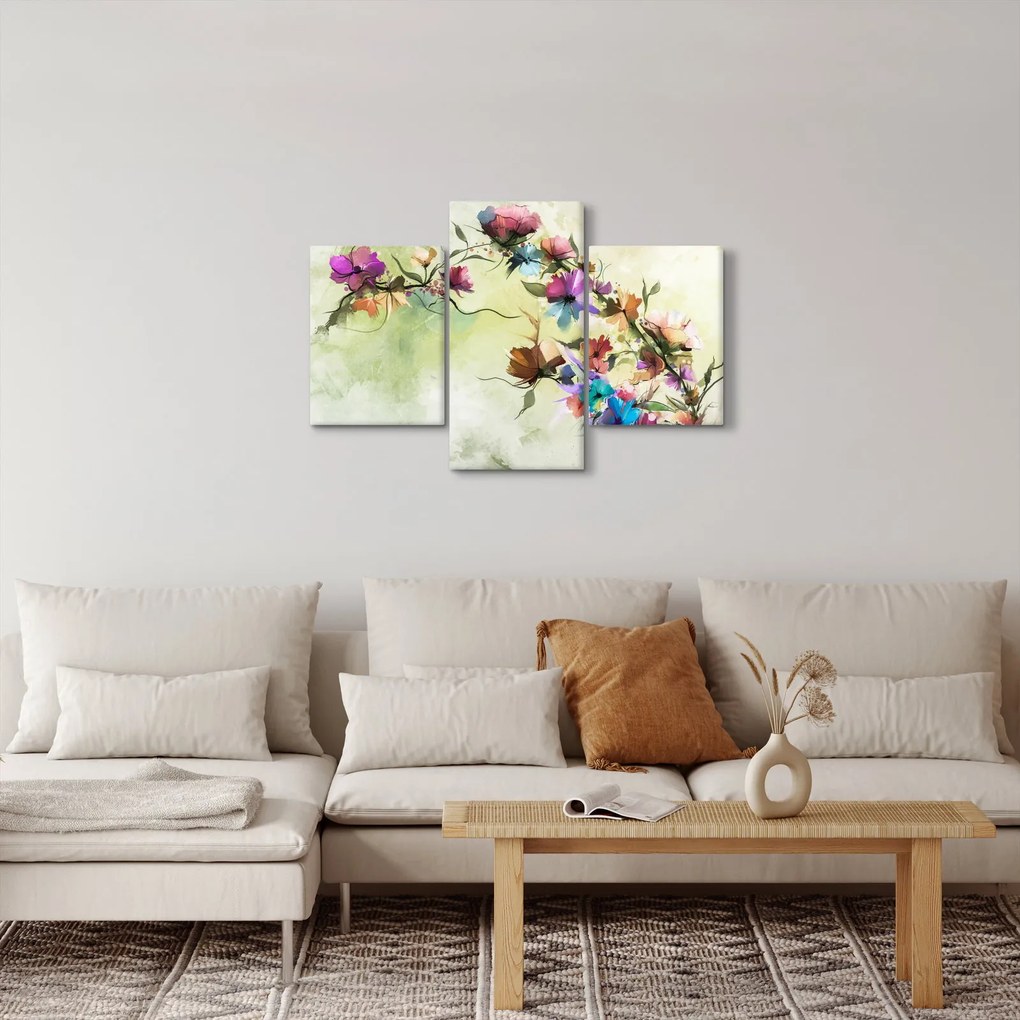 Obraz - Maľba kvetu (90x60 cm)
