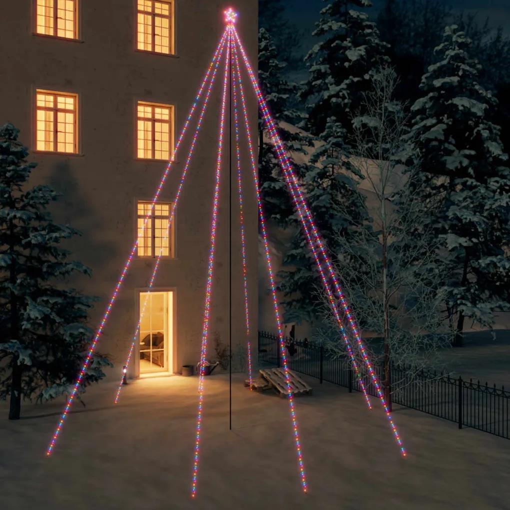 Svetlá na vianočný stromček interiér exteriér 1300LED farebné 8m 328767