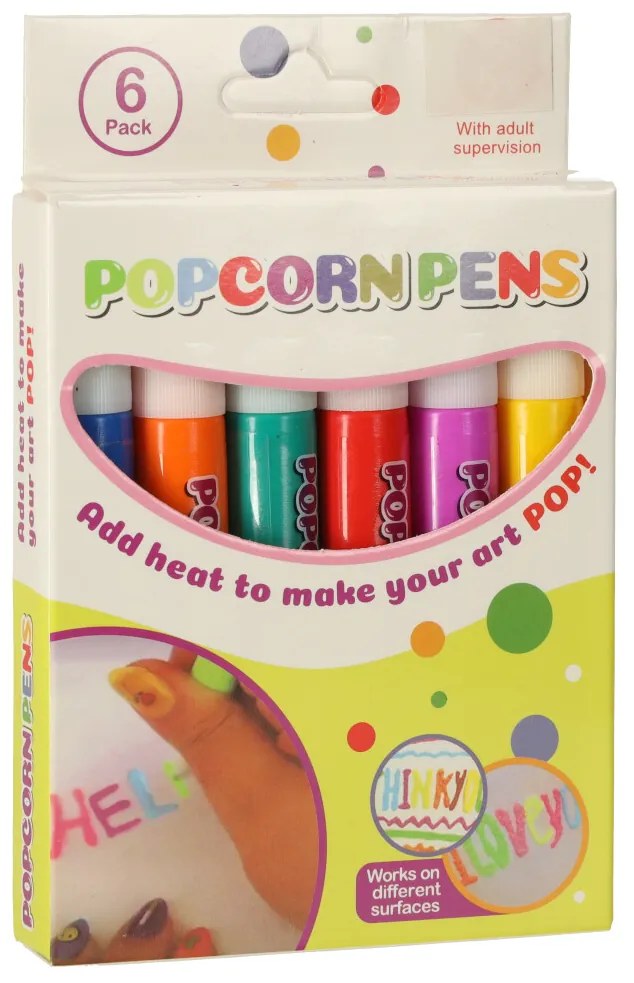 KIK Kouzelné fixy Magic Marker projekt 3D popcorn efekt