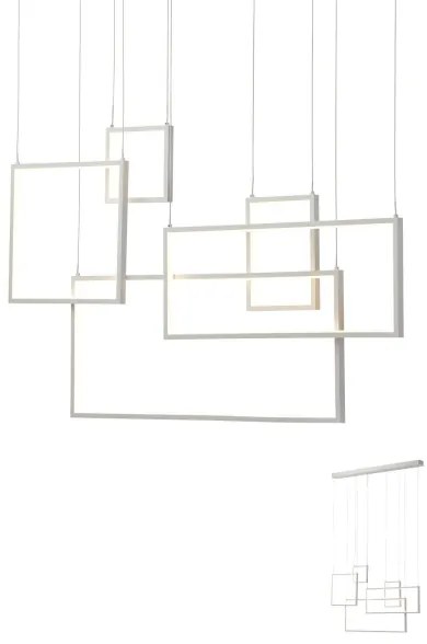 Redo 01-2316 - Stmievateľný LED luster na lanku PLANA LED/80W/230V biela