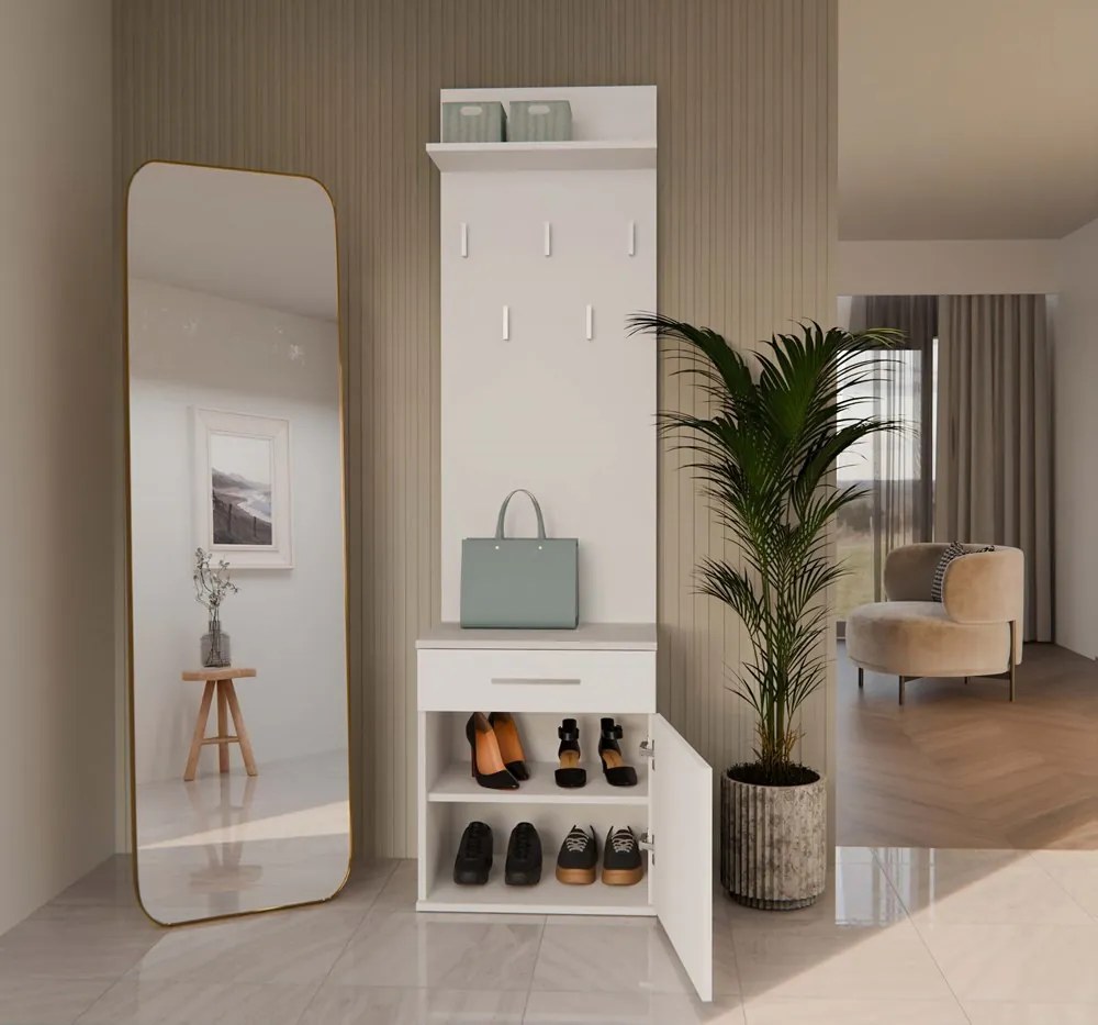 Predsieňová zostava Dialogos 2 (biela). Akcia -18%. Vlastná spoľahlivá doprava až k Vám domov. 1132567