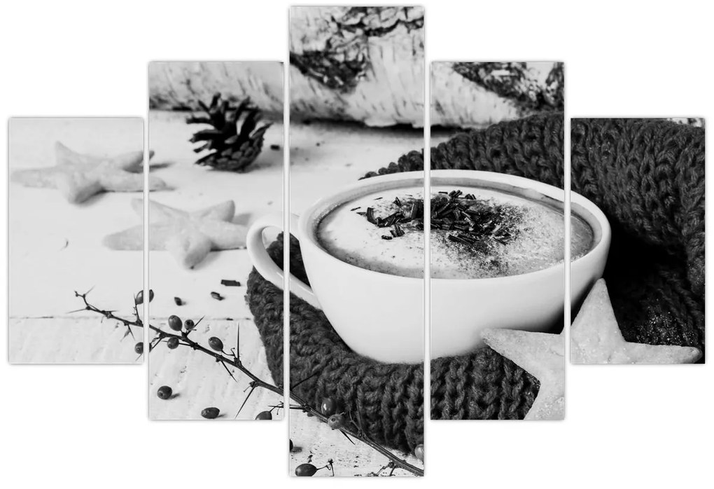 Obraz - Zimné cappuccino (150x105 cm)