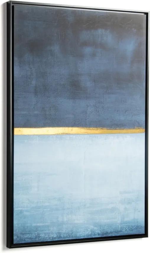 Modrý obraz v ráme La Forma Abstract, 60 x 90 cm