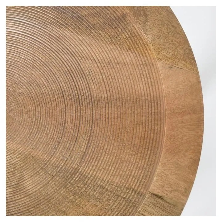 Odkladací stolík z mangového dreva Zuiver Dendron, ⌀ 60 cm