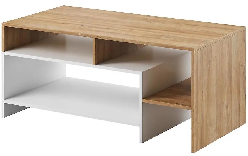 Konferenčný stolík Alva grande oak/biely mat