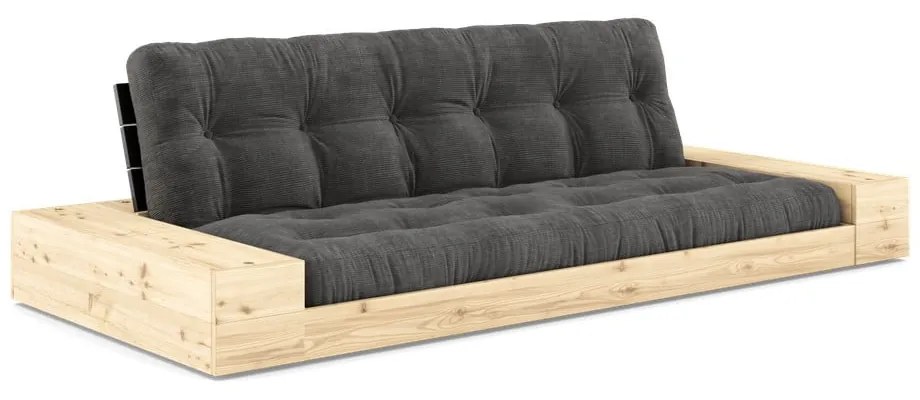 Čierno-antracitová menčestrová rozkladacia pohovka 244 cm Base – Karup Design