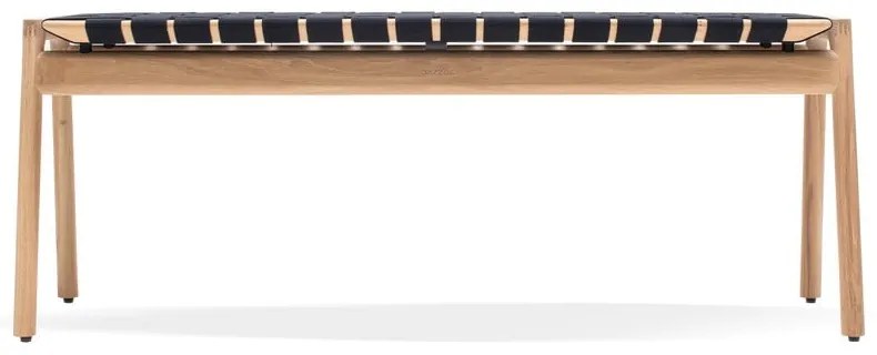 Čierna/v prírodnej farbe lavica Klupa - Gazzda