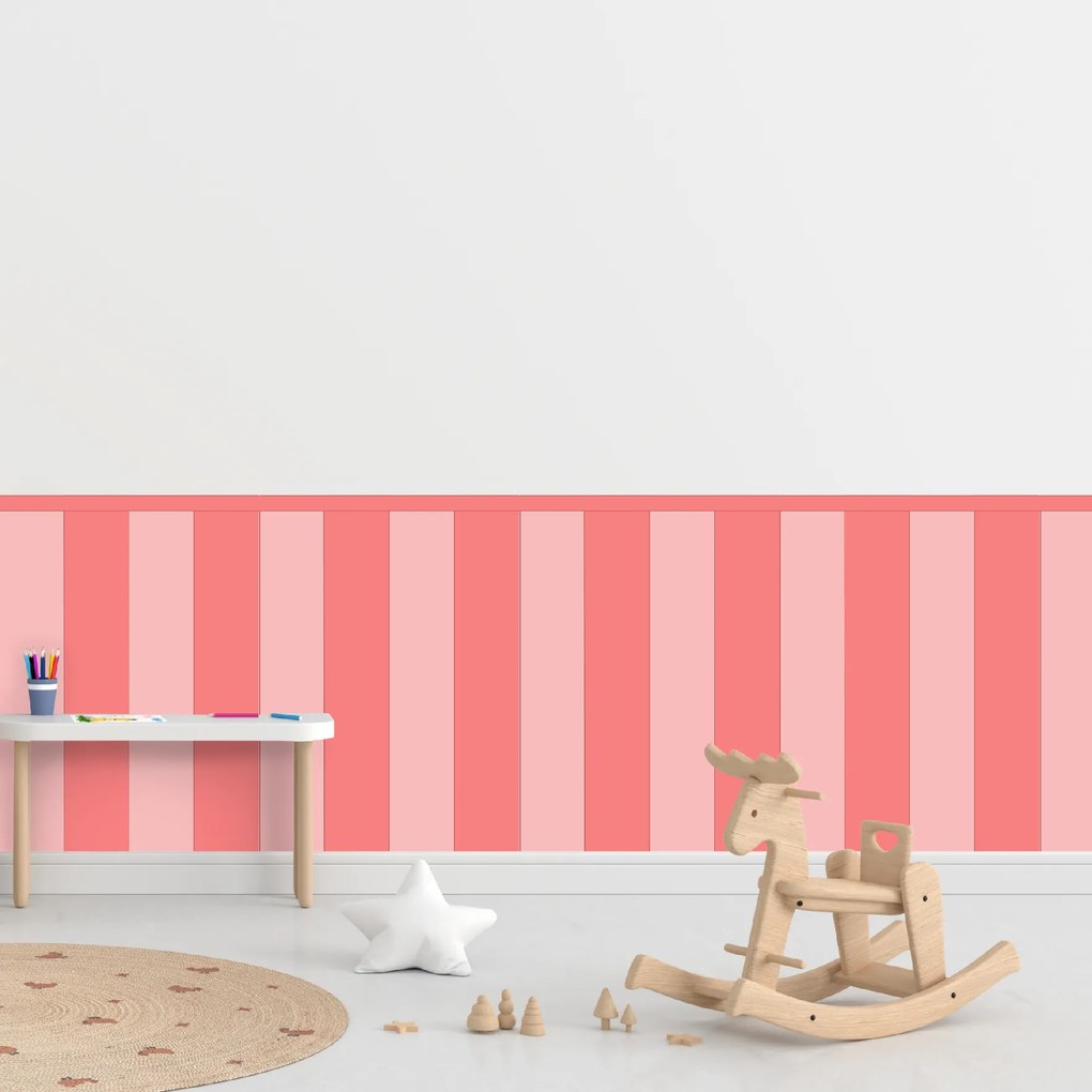 60x100cm Obdĺžnik - Ružová farba - textilná nálepka na stenu Farba: Kombinácia, Veľkosť: 80 cm