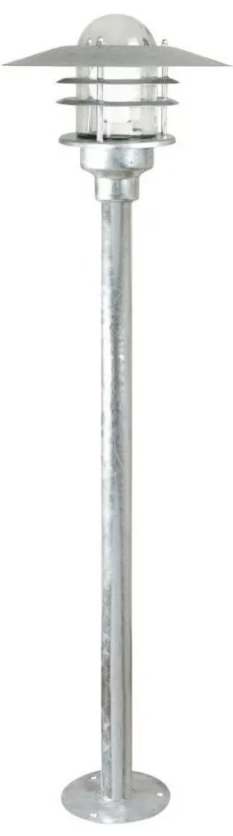 Nordlux - Vonkajšie svietidlo AGGER 1xE27/60W/230V IP54 strieborné