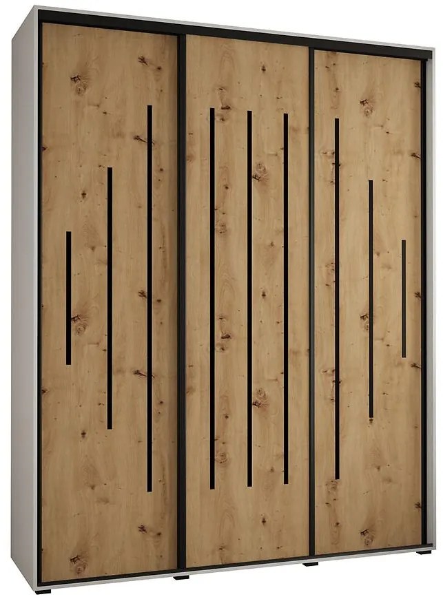 Skriňa 45 Canaris 12 200 biela/artisan/čierna