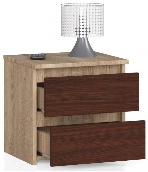 Nočný stolík CL2 2SZ CLP sonoma / wenge
