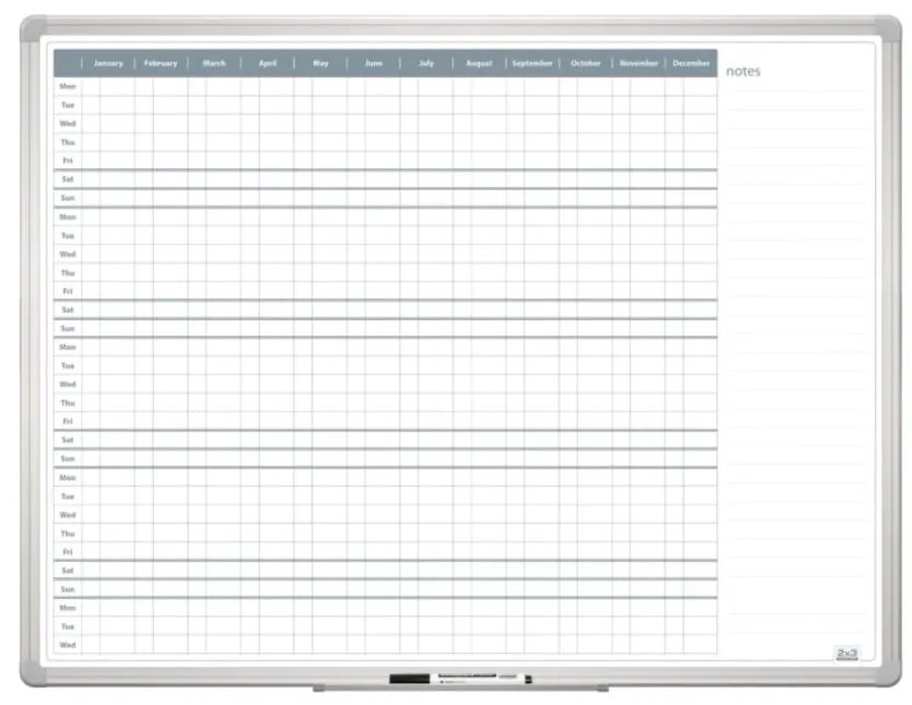 Toptabule.sk  Ročná plánovacia tabuľa 120x90 cm