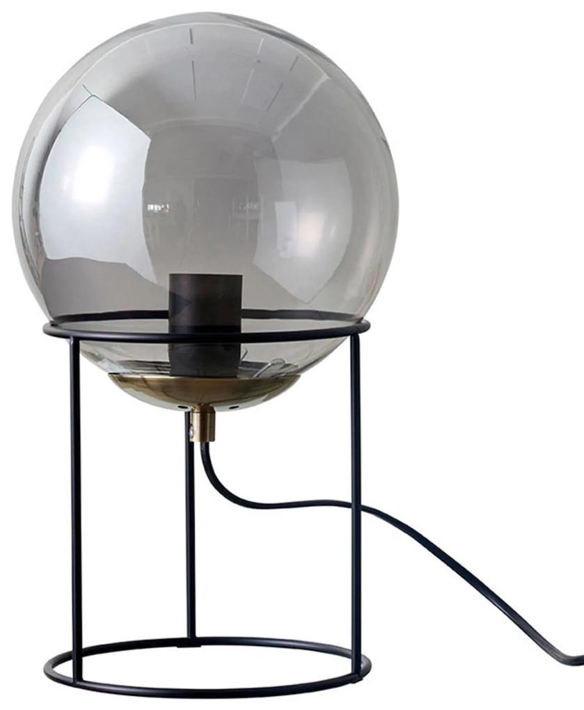 Dyberg Larsen Moon stolná lampa sklenená guľa dym