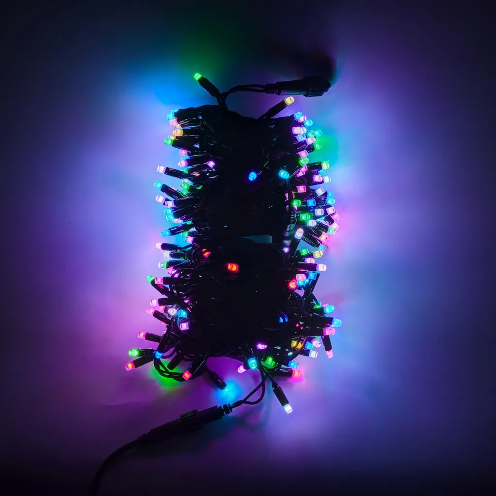 DECOLED RGB světelný řetěz 20 m, 200 diod