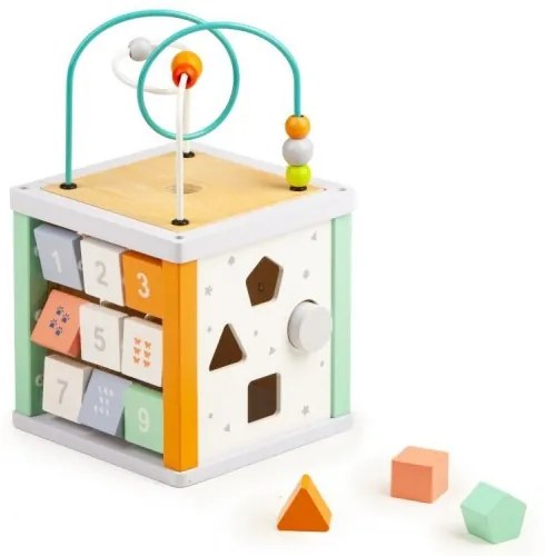 Drevená edukačná kocka ECOTOYS - 1031