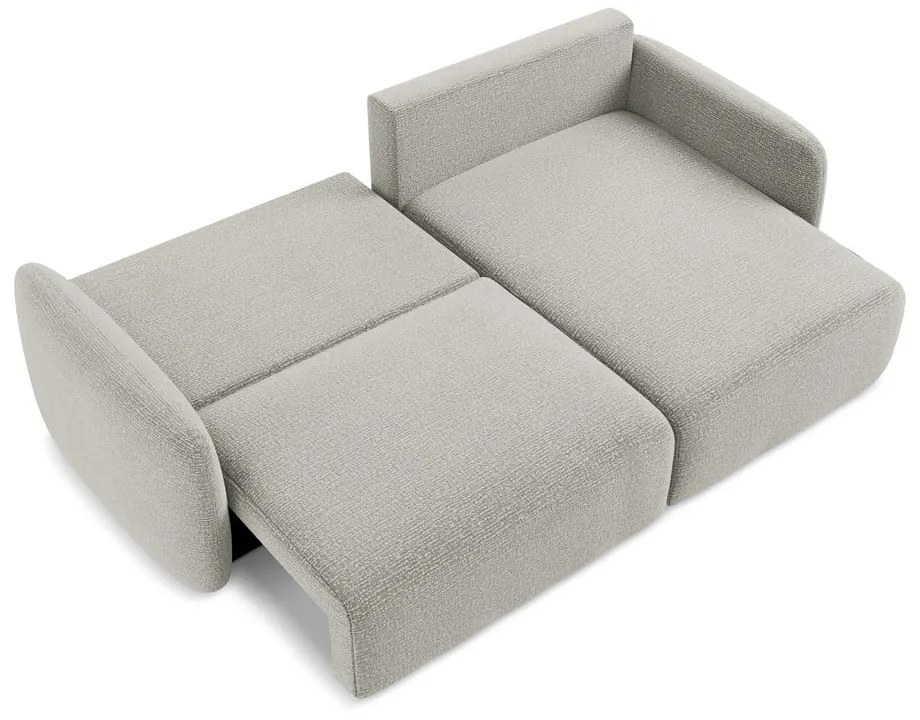 Svetlosivá rozkladacia/s úložným priestorom rohová pohovka (pravý roh) Kalena – Makamii